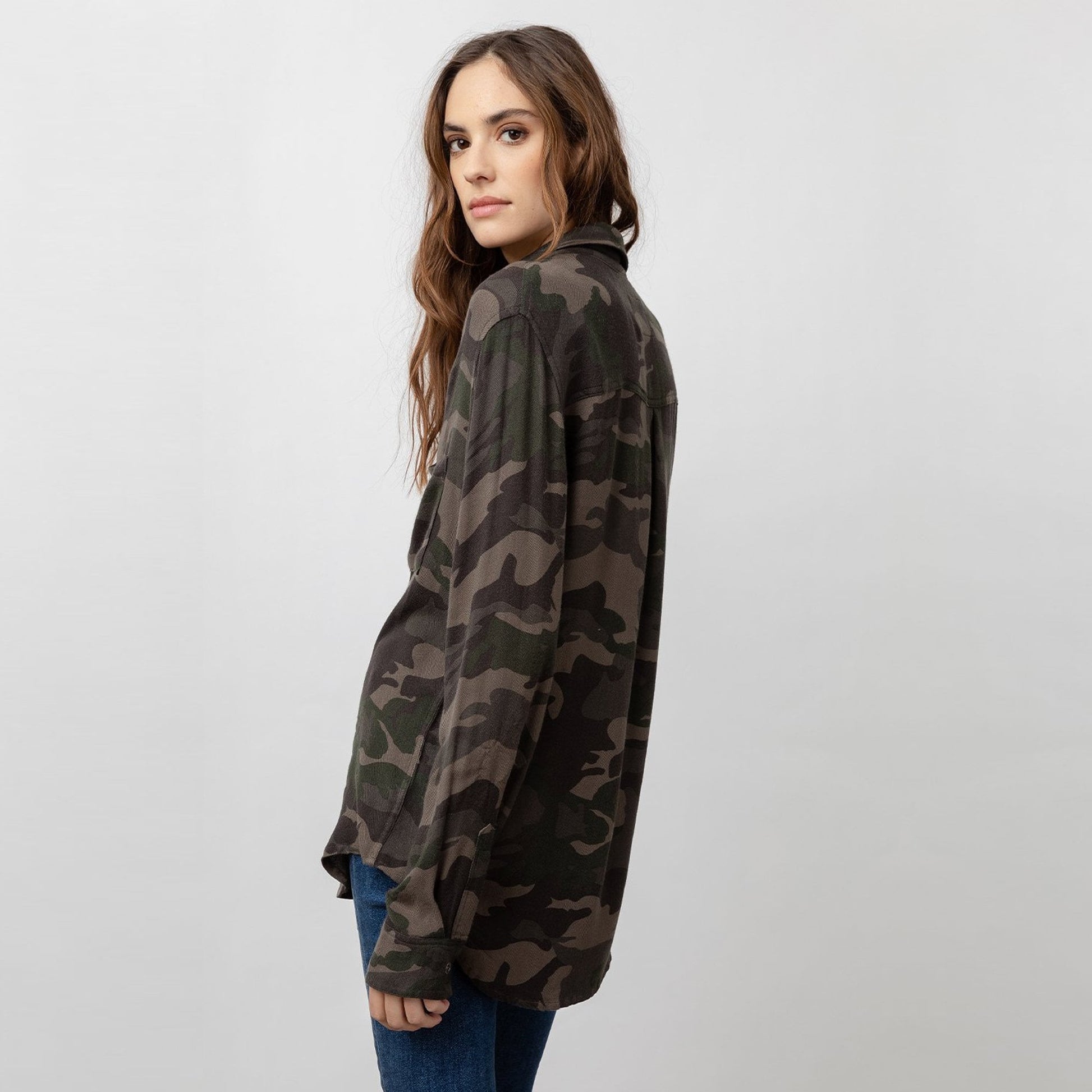 Rails Hunter - Camo Print Shirt - Green