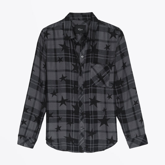 Hunter - Star Check Print Shirt - Grey