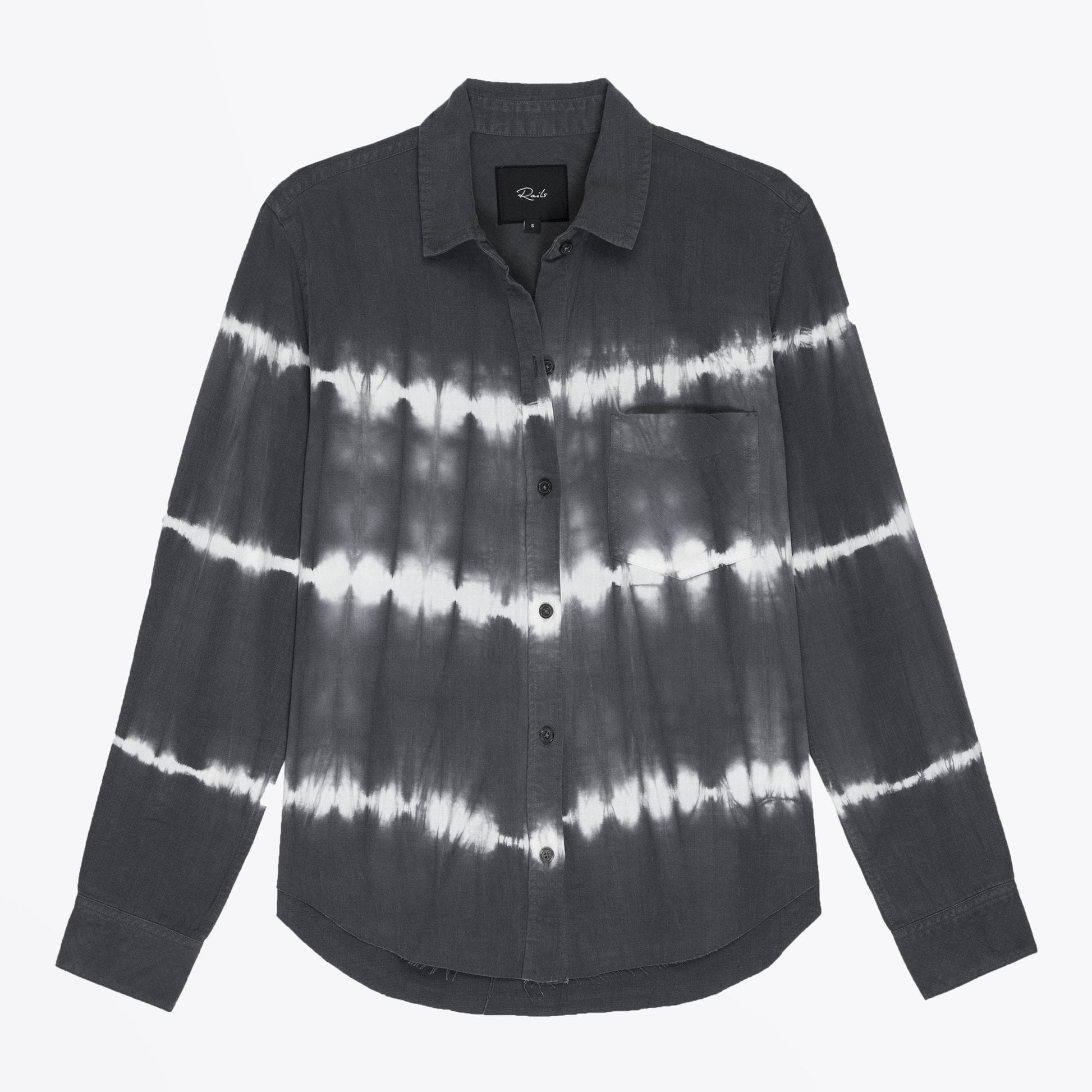 Rails Ingrid - Tie-Dye Print Shirt - Grey/White