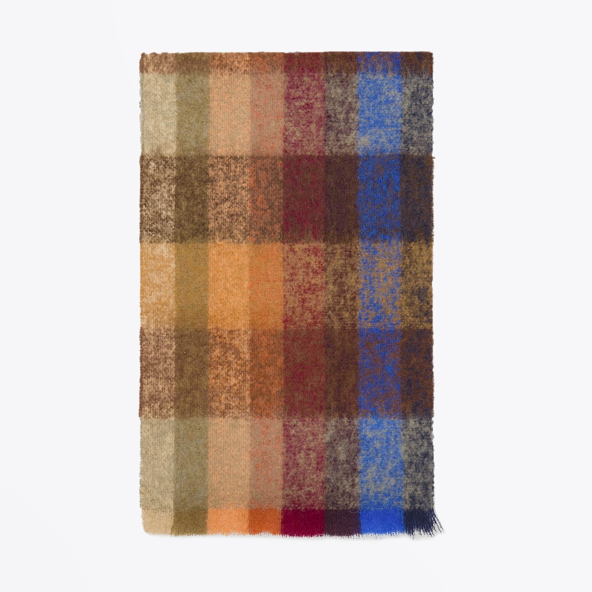 Samsoe Woven Check Scarf - Orange/Multi