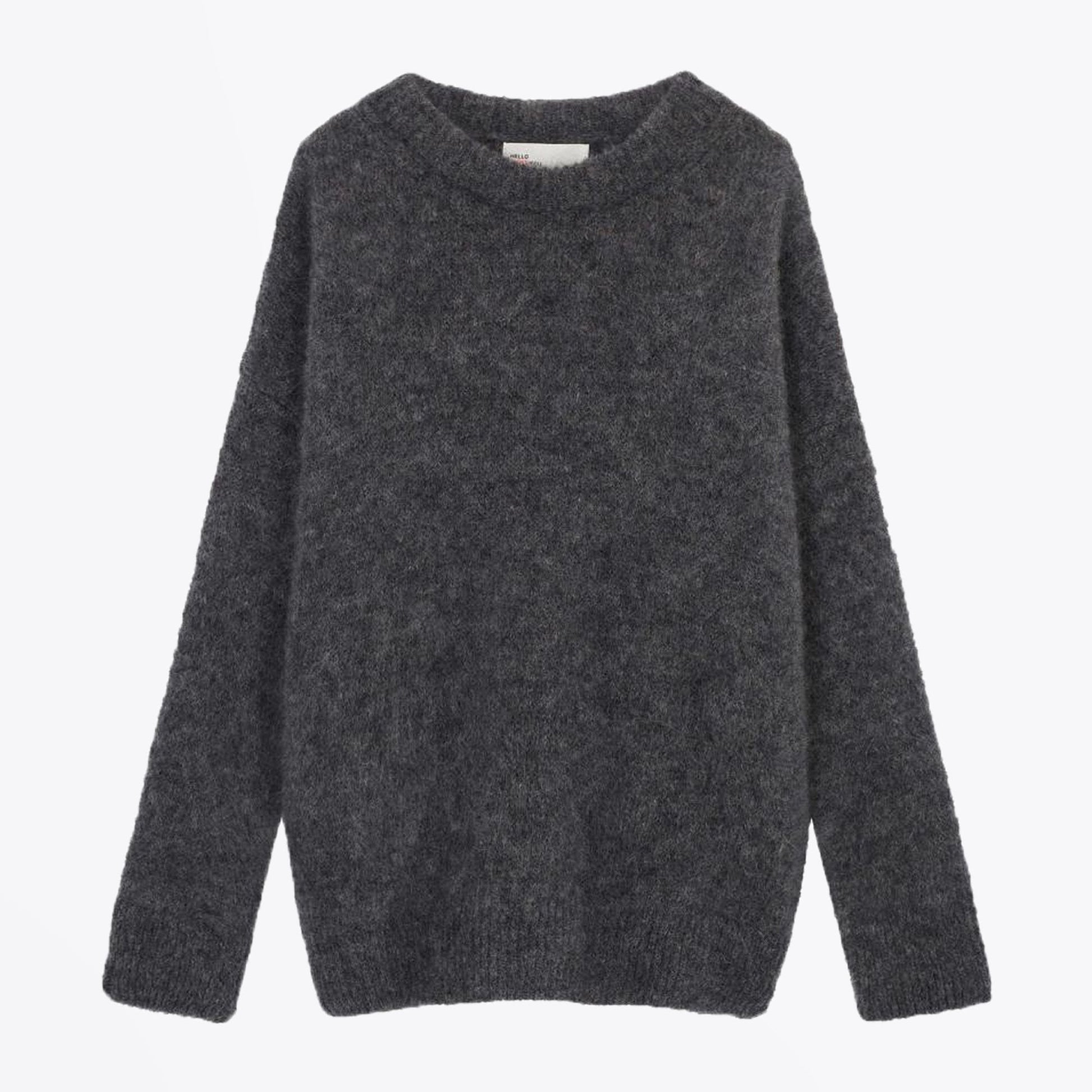 Leon Mohair Blend Pullover - Grey
