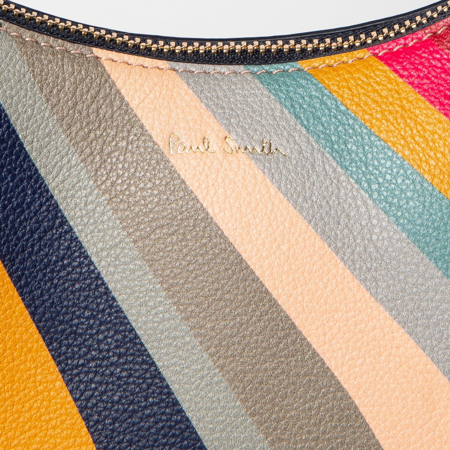 - 'Swirl' Print Leather Crescent Bag - Multi