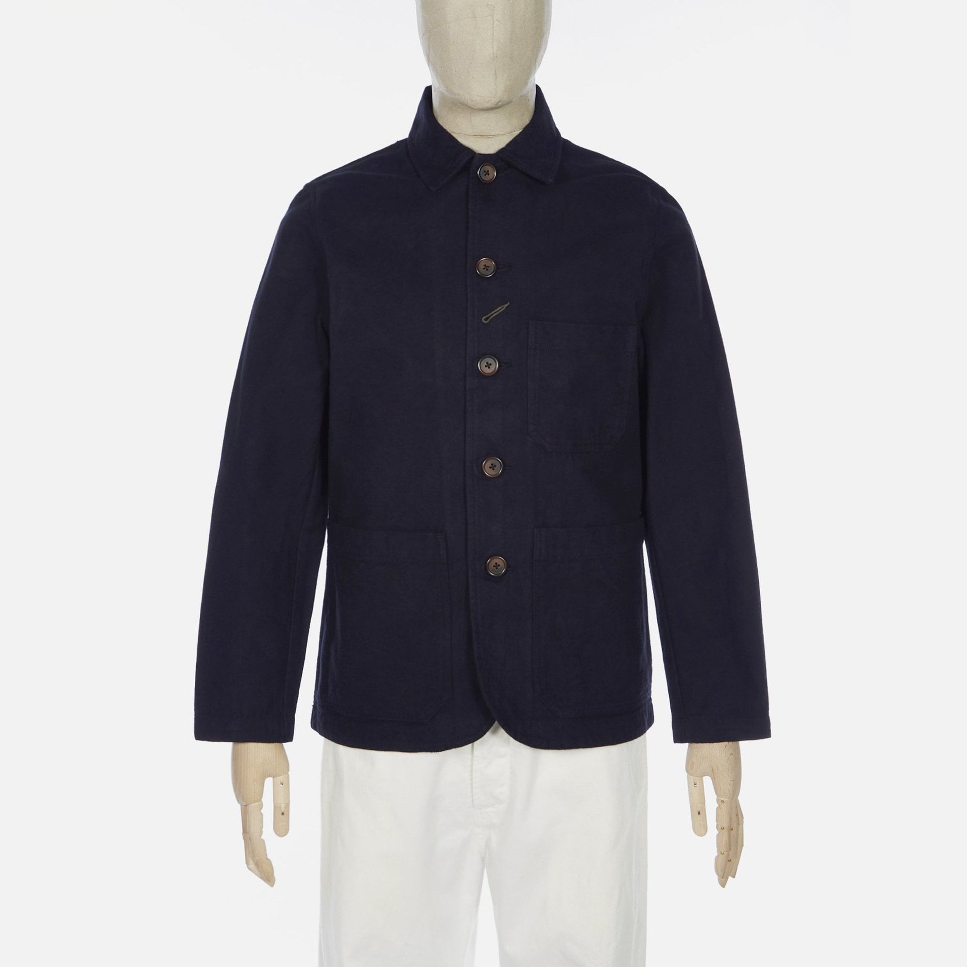 Universal Nebraska Cotton Bakers Chore Jacket - Navy