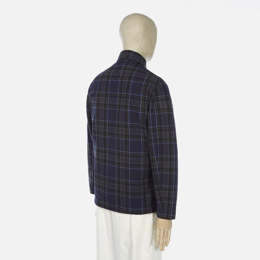 Nebraska Check Bakers Chore Jacket - Navy