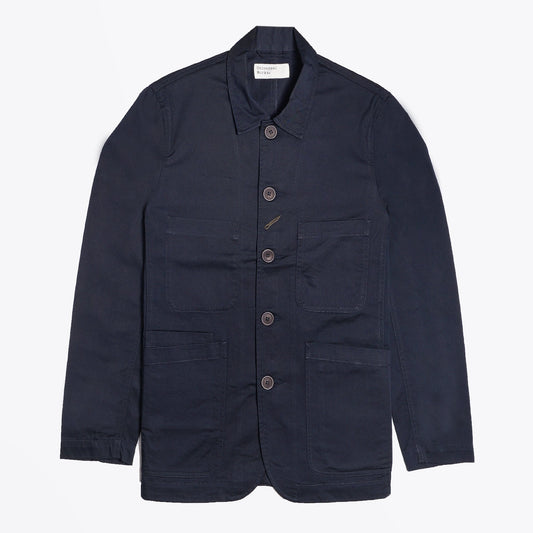 - Cotton Twill Bakers Jacket - Navy
