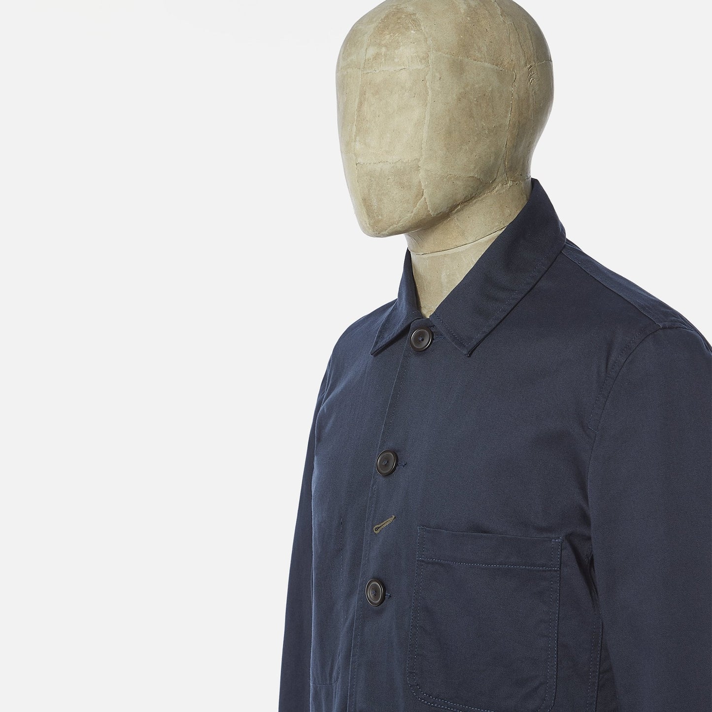 - Cotton Twill Bakers Jacket - Navy