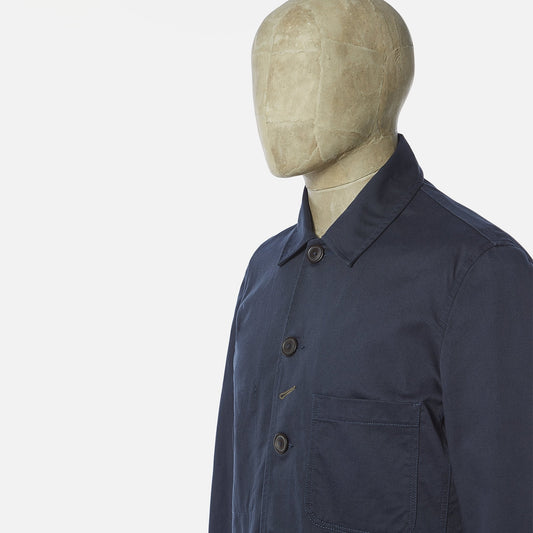 - Cotton Twill Bakers Jacket - Navy
