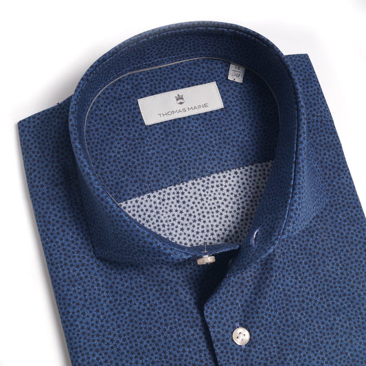 - Star Print Shirt - Navy/Blue