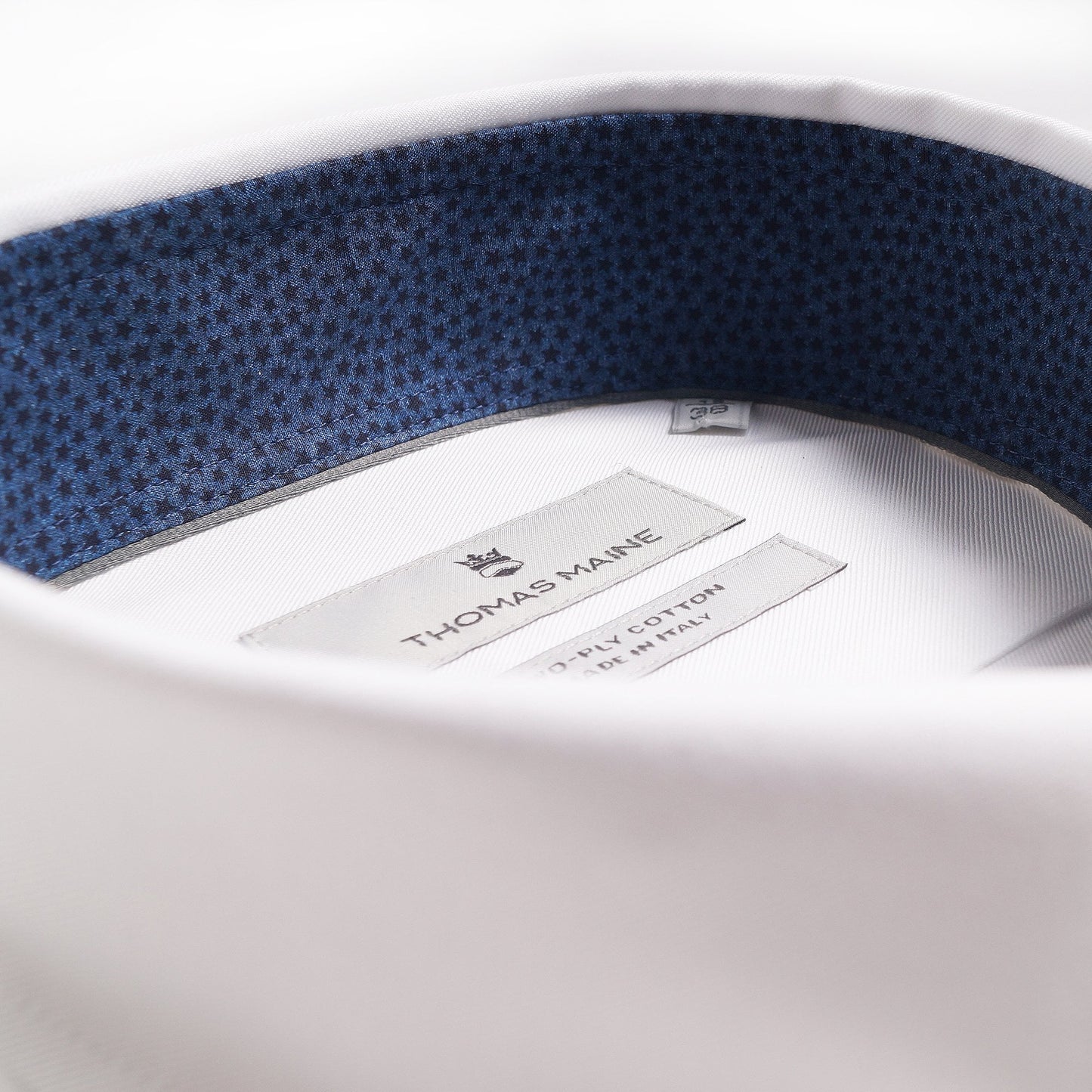 - Blue Star Trim Insert Shirt - White