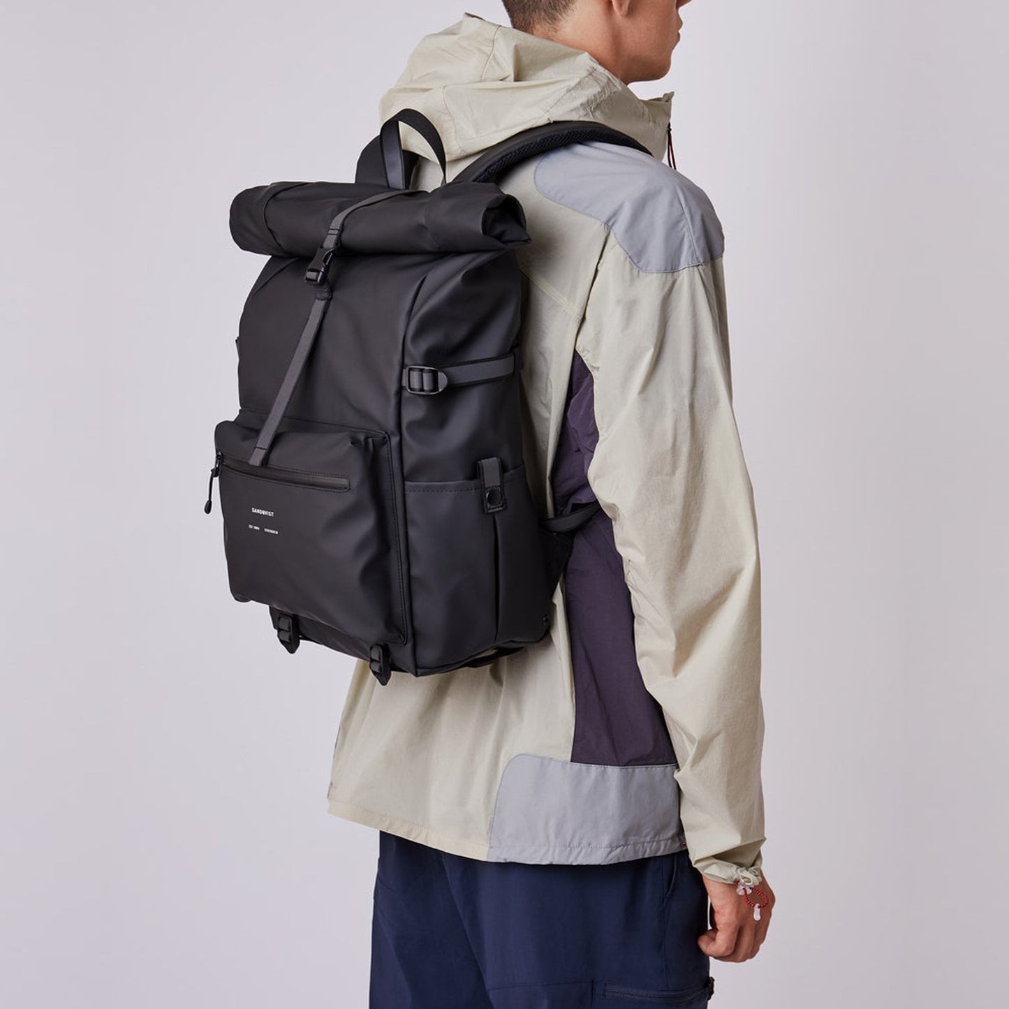 - Ruben - Rolltop Backpack - Black