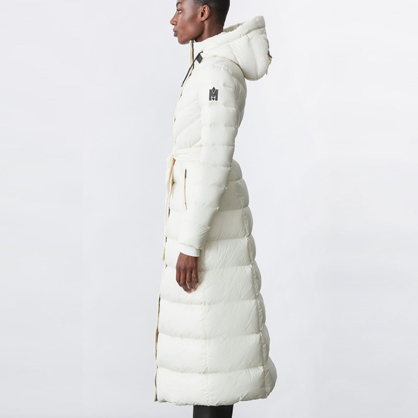 - Calina - Maxi Lightweight Down Hooded Coat - Off-White