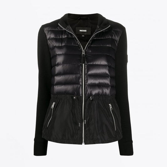 Joyce - Mixed Media Jacket - Black