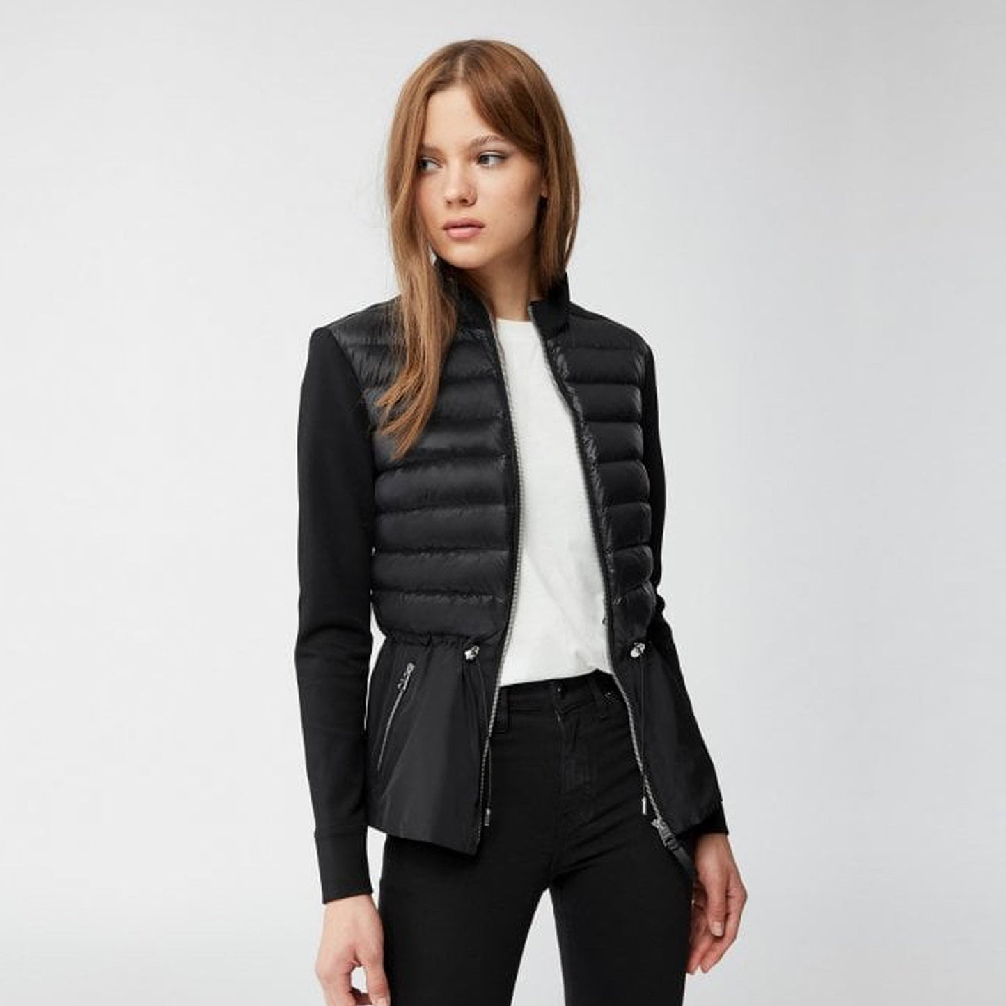 Joyce - Mixed Media Jacket - Black