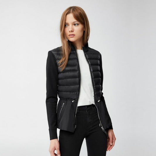 Joyce - Mixed Media Jacket - Black