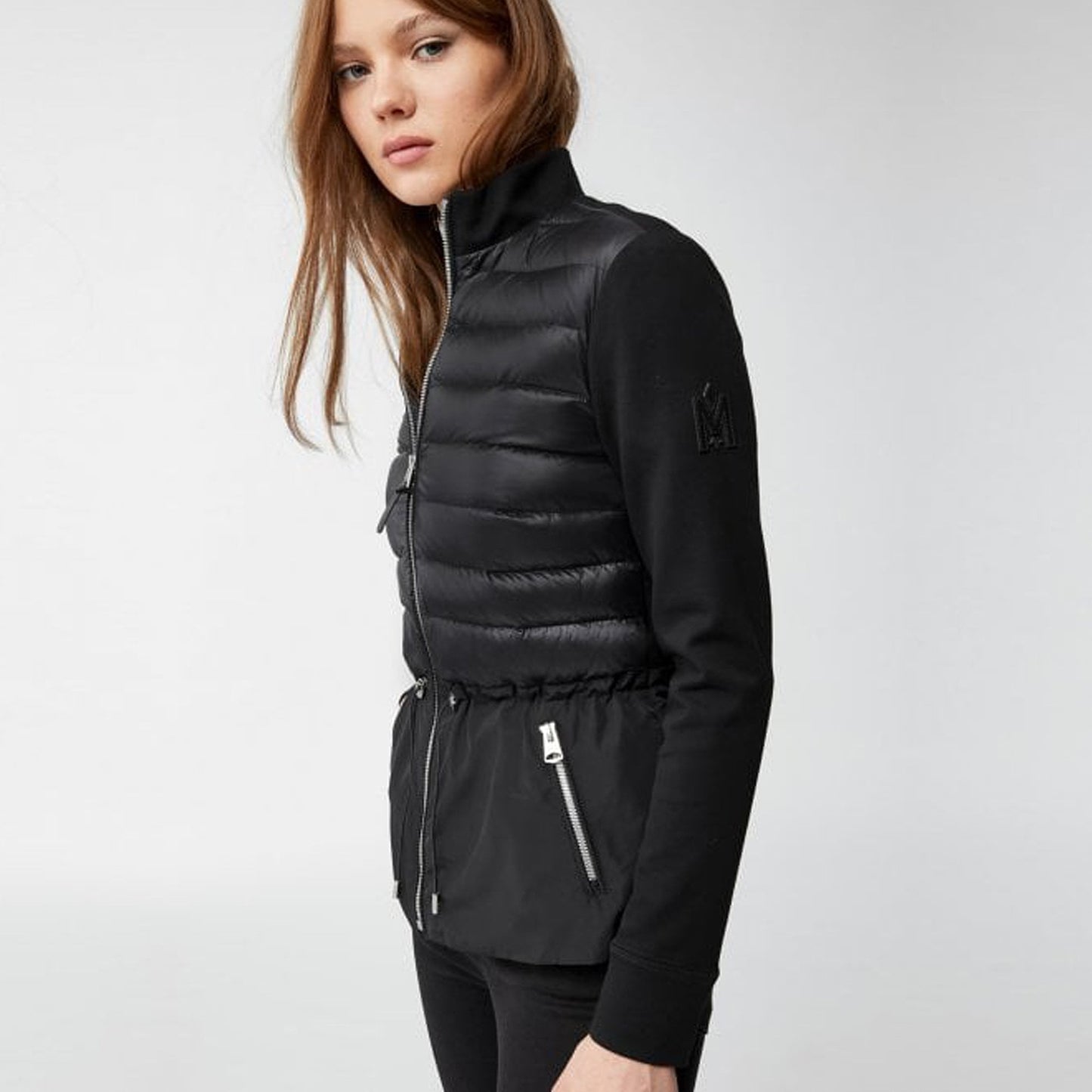 Joyce - Mixed Media Jacket - Black