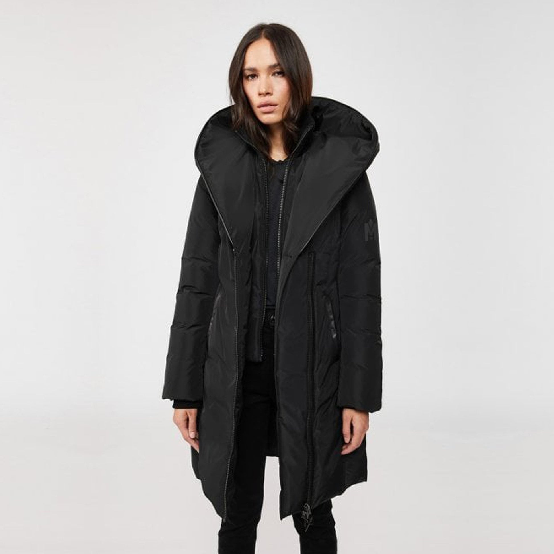 Mackage Kay - Hooded Down Coat With Signature Collar - Black
