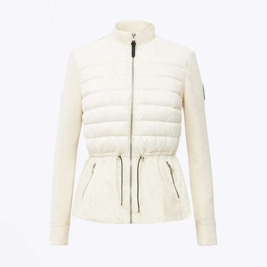 Joyce - Mixed Media Jacket - Cream