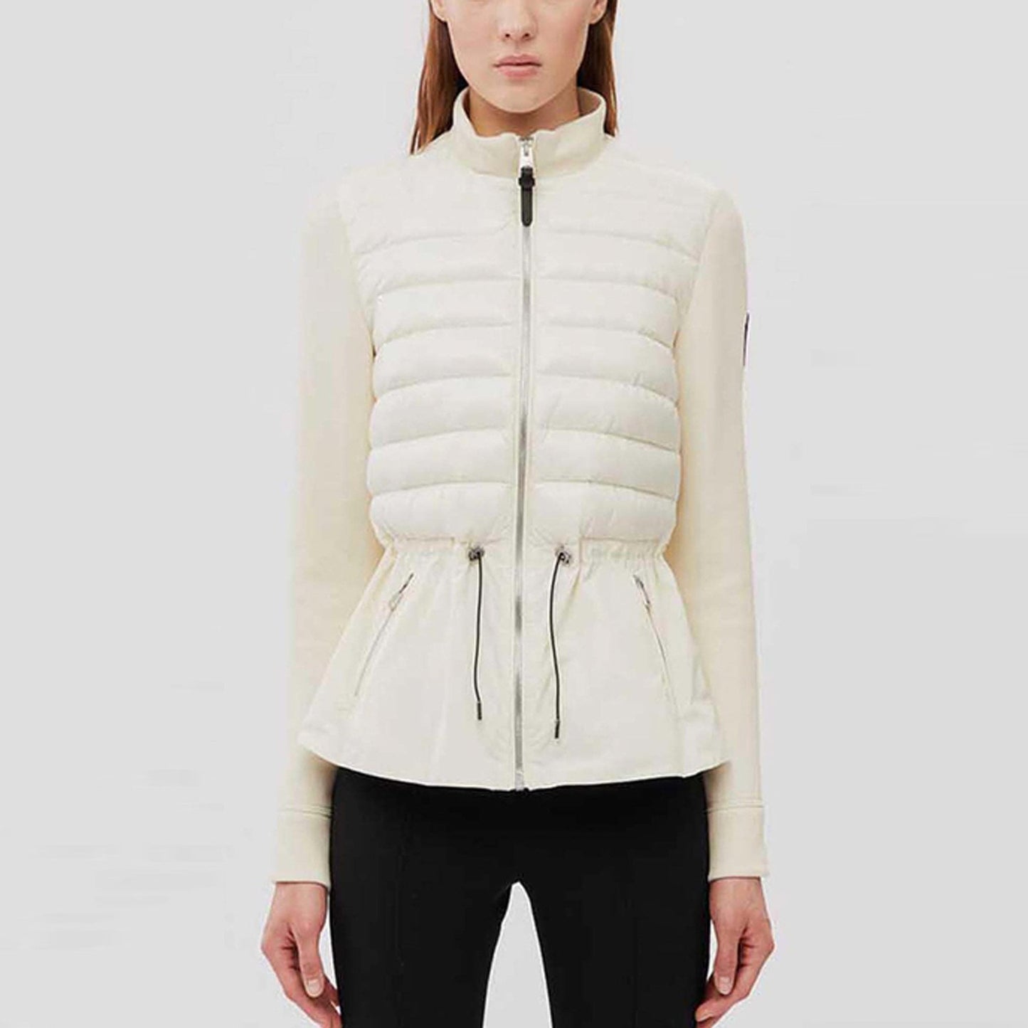 Joyce - Mixed Media Jacket - Cream