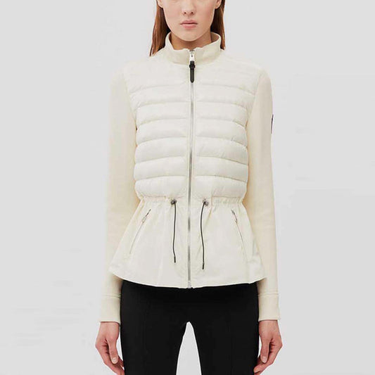 Joyce - Mixed Media Jacket - Cream
