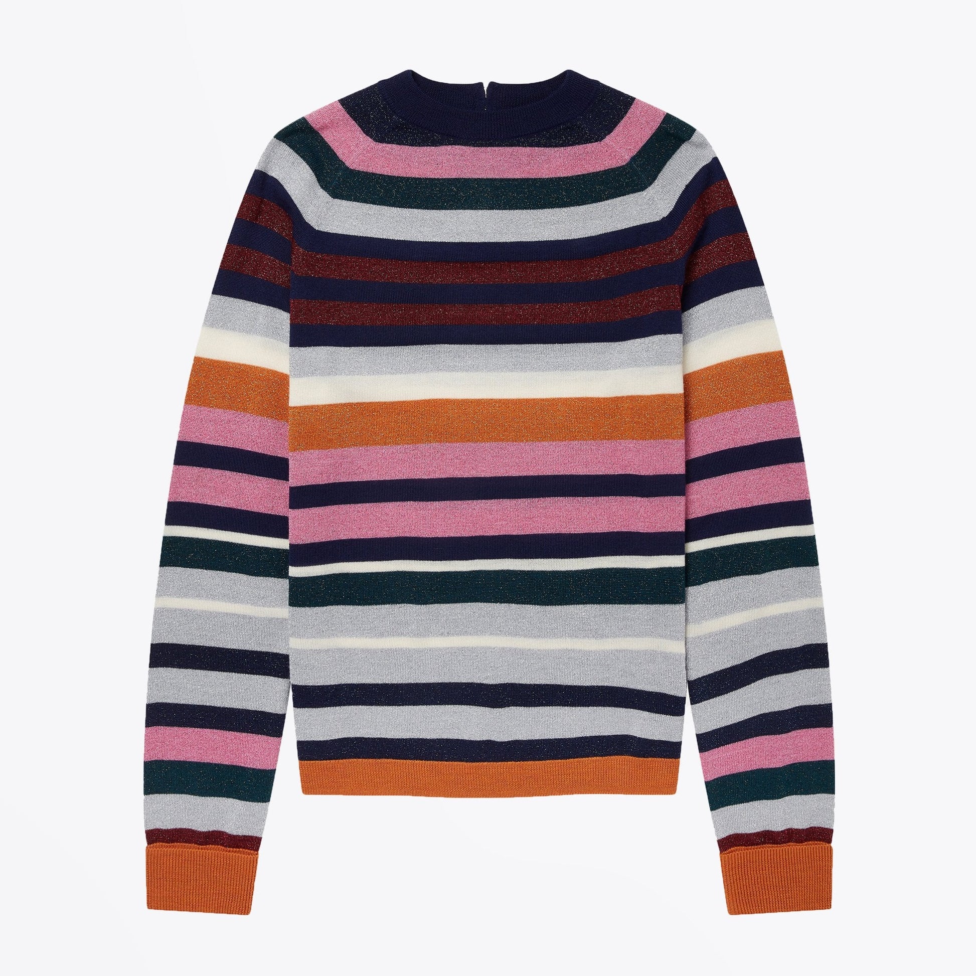 Paul Glitter Stripe Wool-Blend Sweater - Red/Multi