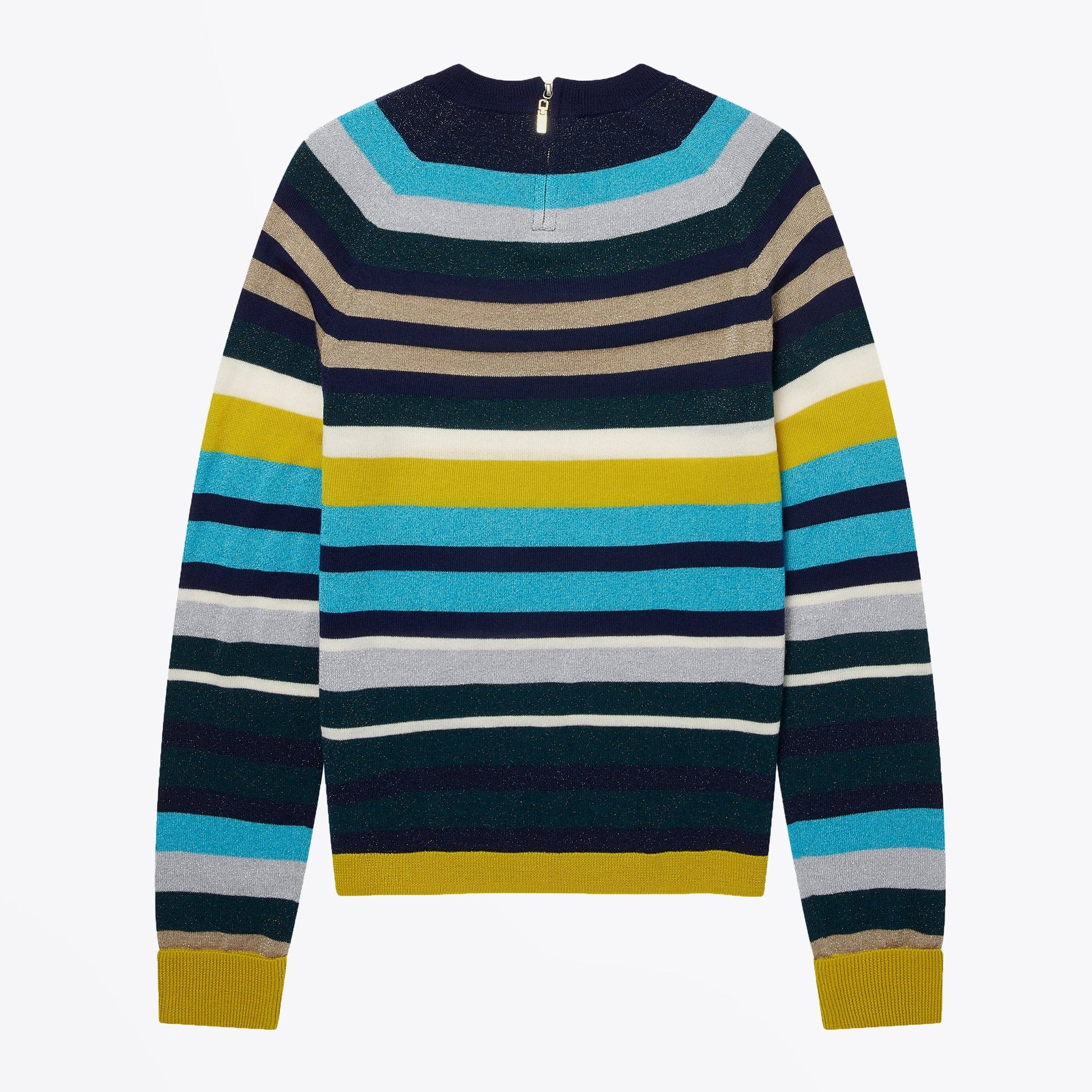 Paul Glitter Stripe Wool-Blend Sweater - Teal/Multi