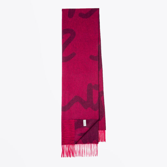 - 'PS Logo' Lambswool-Cashmere Scarf - Pink