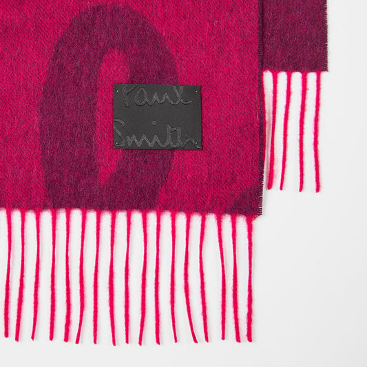 - 'PS Logo' Lambswool-Cashmere Scarf - Pink