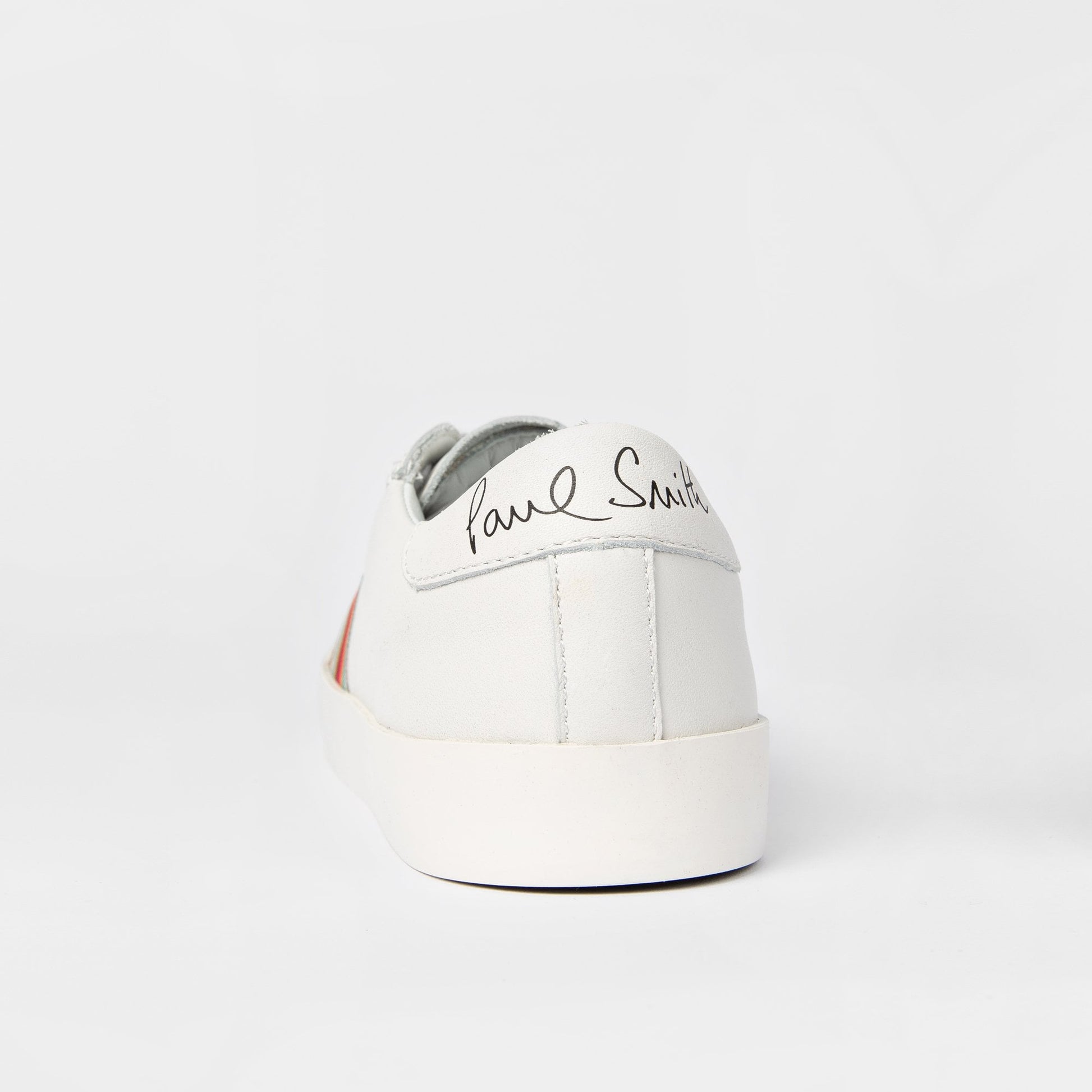 Paul Leather 'Pidgen' Trainers With 'Swirl' Trim - White