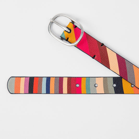 Leather 'Swirl' Belt - Multi