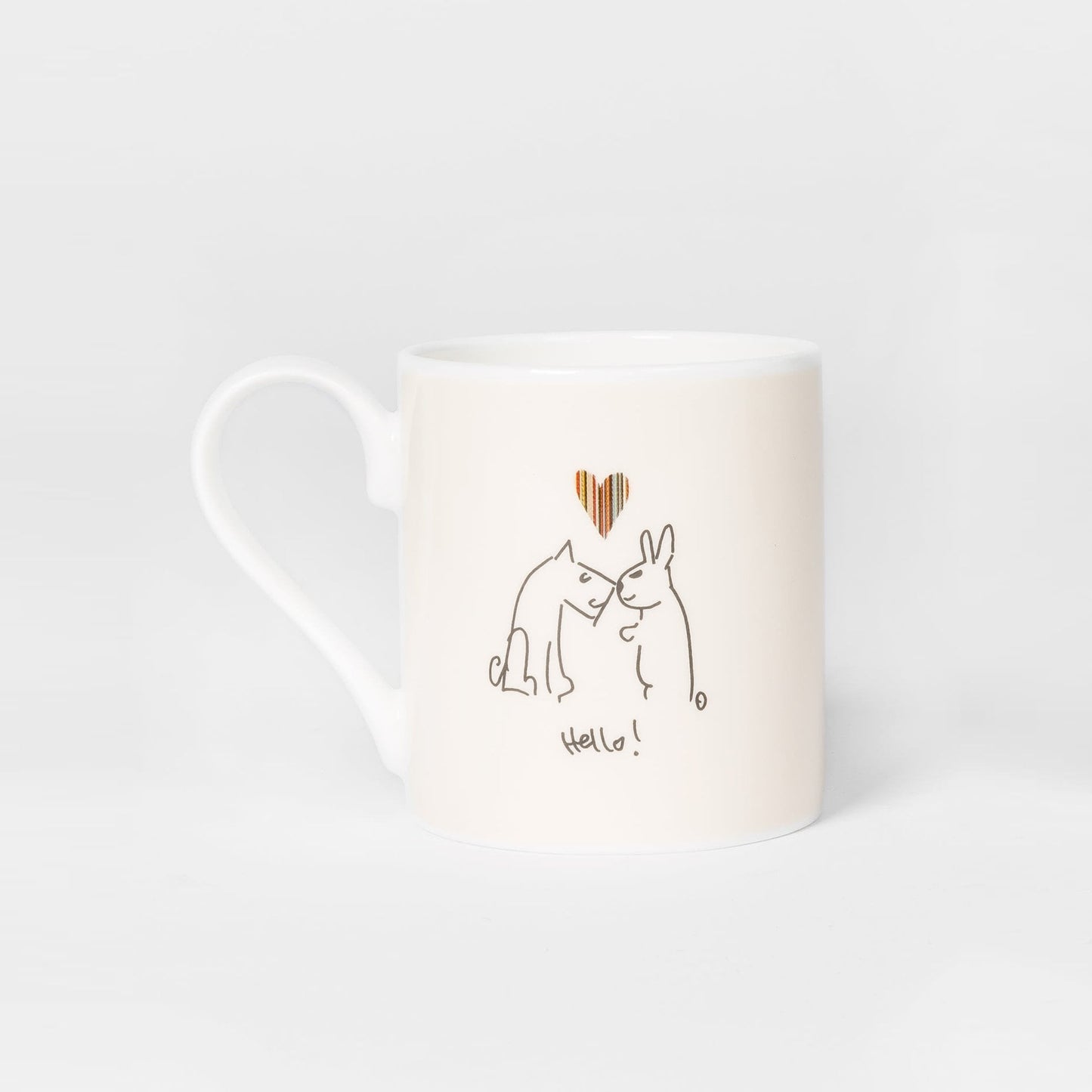 - 'Dog And Rabbit' Bone China Mug