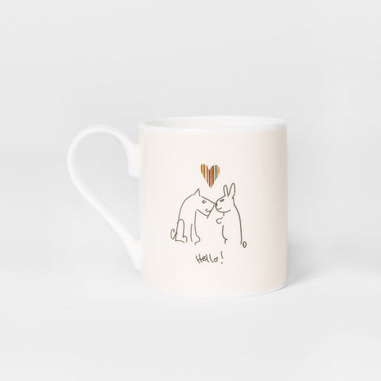 - 'Dog And Rabbit' Bone China Mug