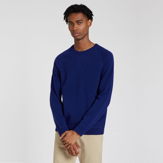 Merino Raglan Sleeve Sweater - Blue