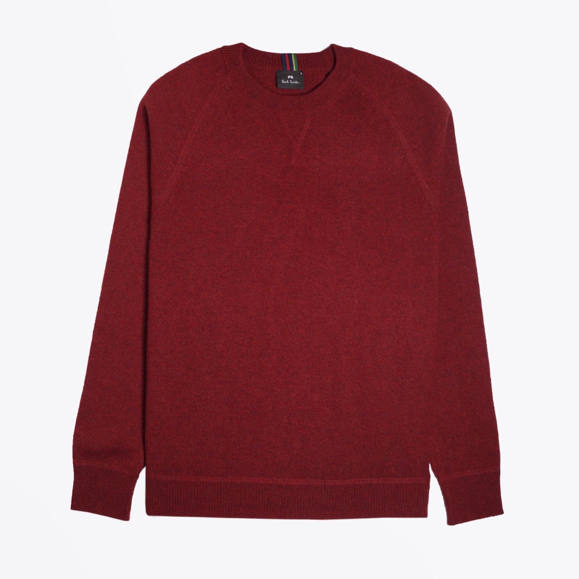 Paul Merino Raglan Sleeve Sweater - Dark Red