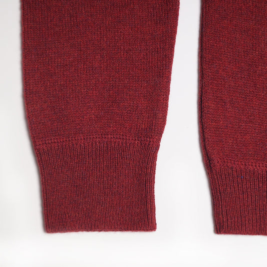 Merino Raglan Sleeve Sweater - Dark Red