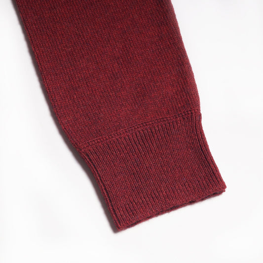 Merino Raglan Sleeve Sweater - Dark Red
