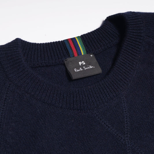 Merino Raglan Sleeve Sweater - Dark Navy