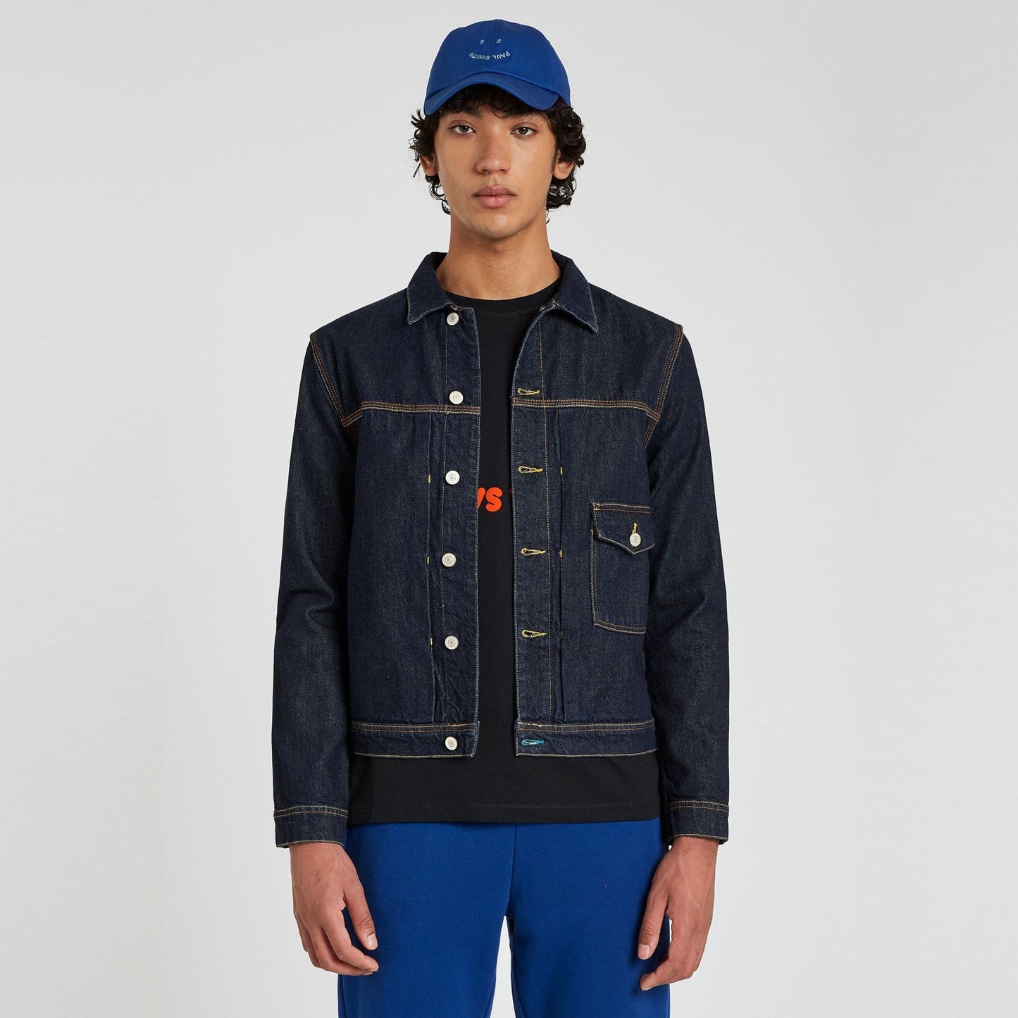 - Cotton Denim Trucker Jacket - Indigo