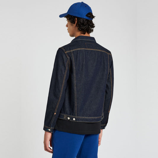 - Cotton Denim Trucker Jacket - Indigo