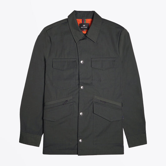 - Cropped Field Jacket - Bottle Green
