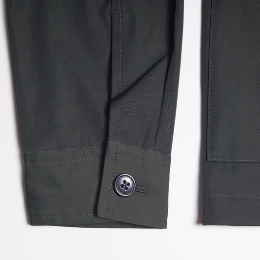 - Cropped Field Jacket - Bottle Green