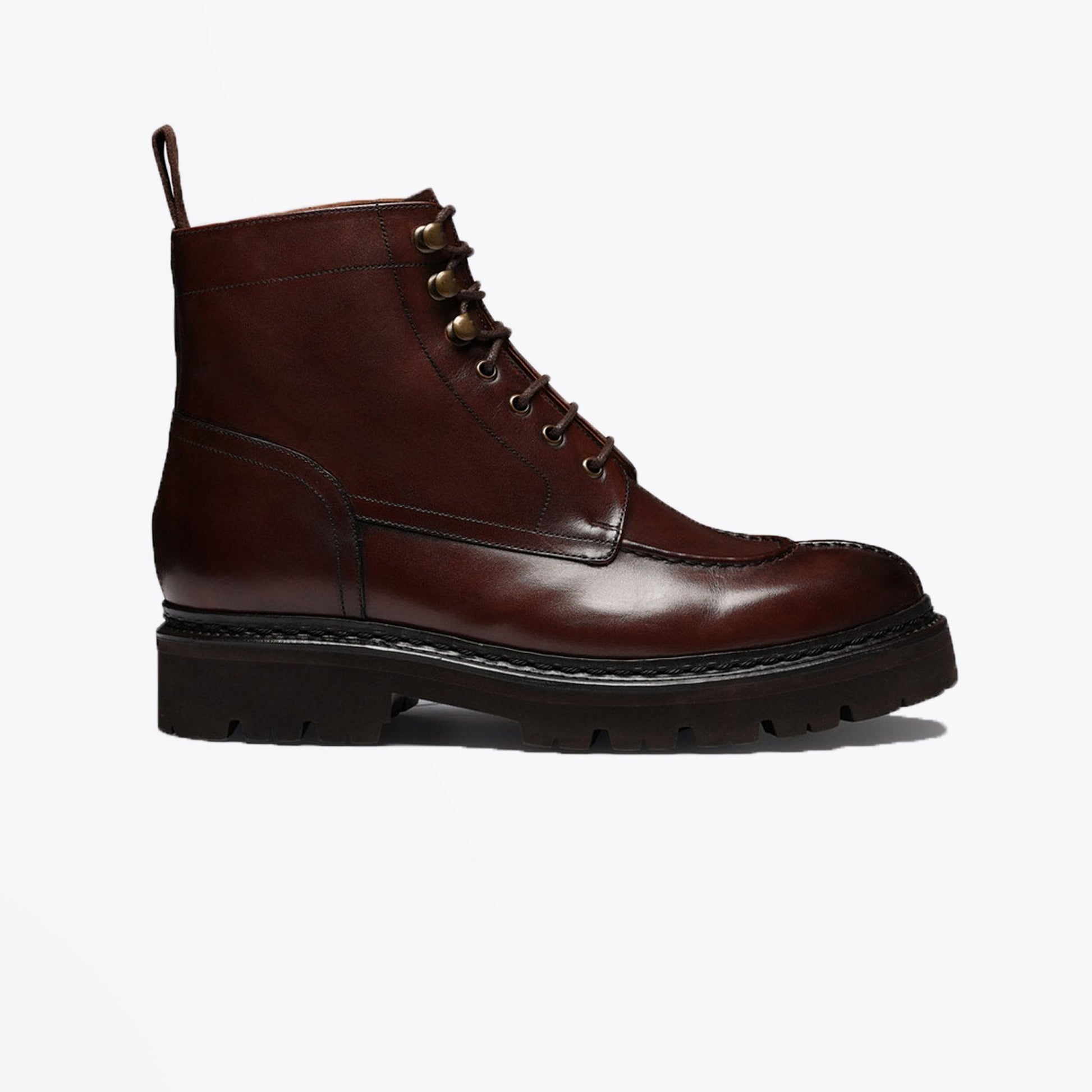 Grenson Jonah - Leather Lace-Up Boots - Dark Brown