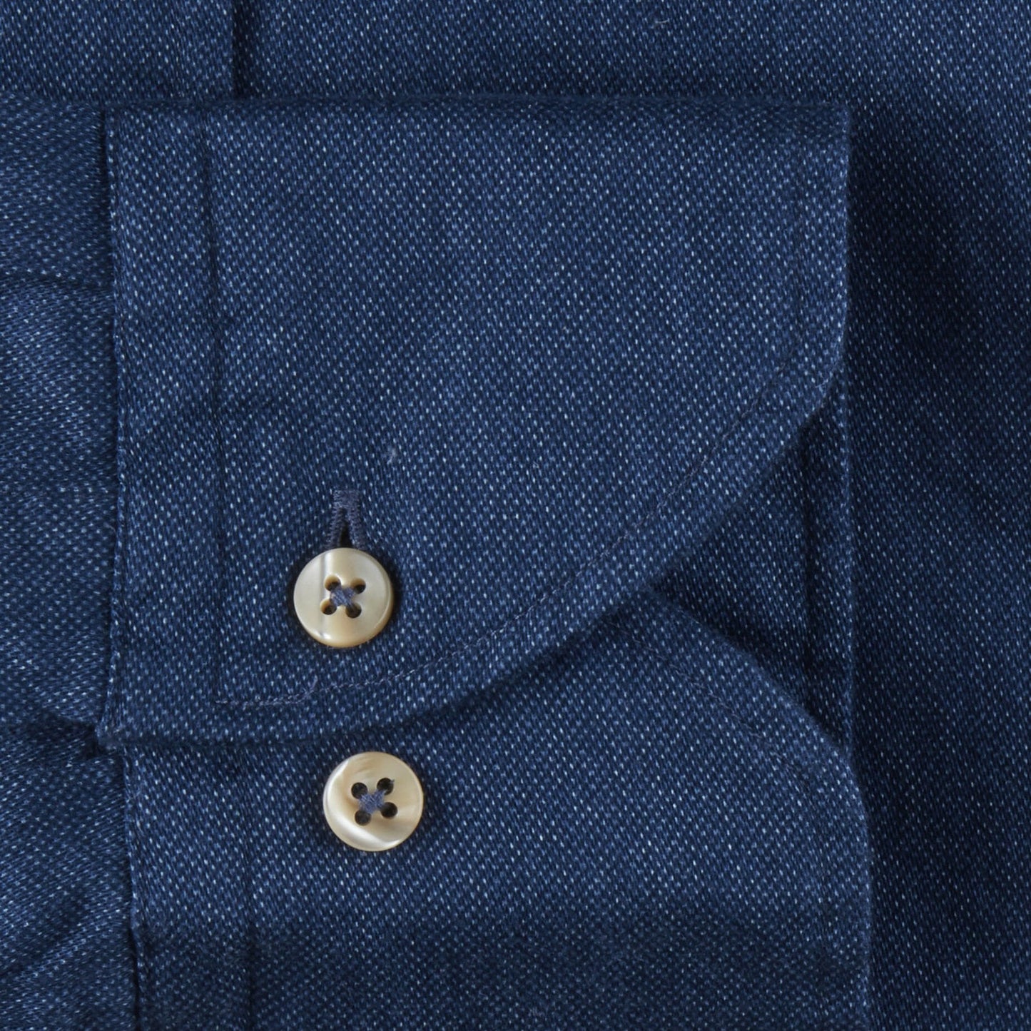 - Slimline Cotton Shirt - Navy