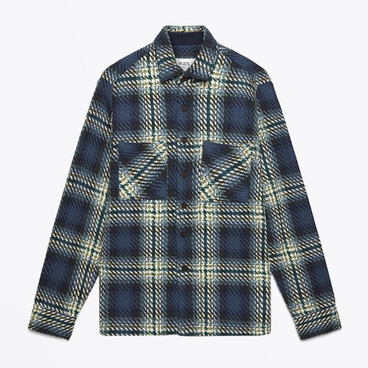 - Whiting - Checked Overshirt - Dusty Blue
