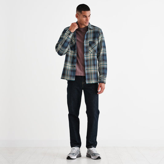 - Whiting - Checked Overshirt - Dusty Blue