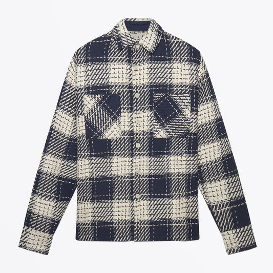 - Whiting - Plaid Overshirt - Navy/White