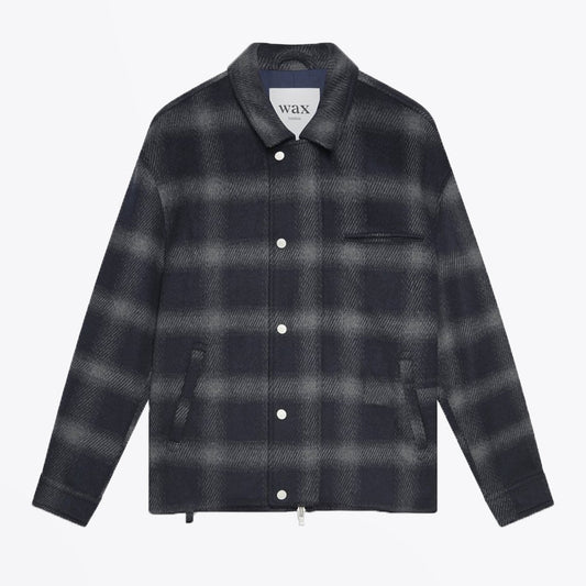Hybrid Check Bomber Jacket - Navy