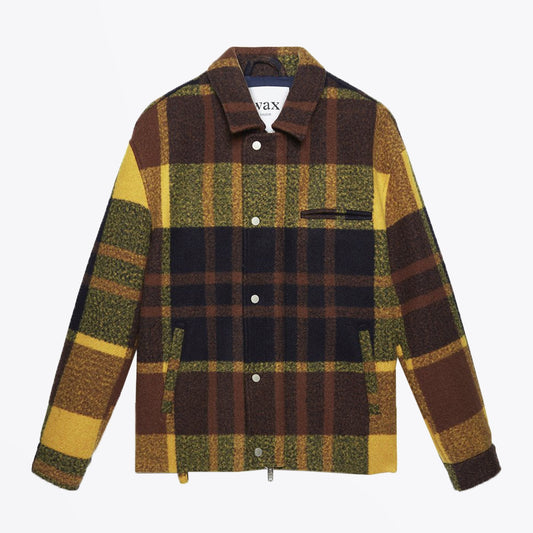 Hybrid Check Bomber Jacket - Yellow