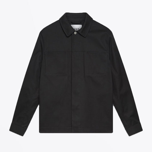 - Waxed Herringbone Jacket - Black