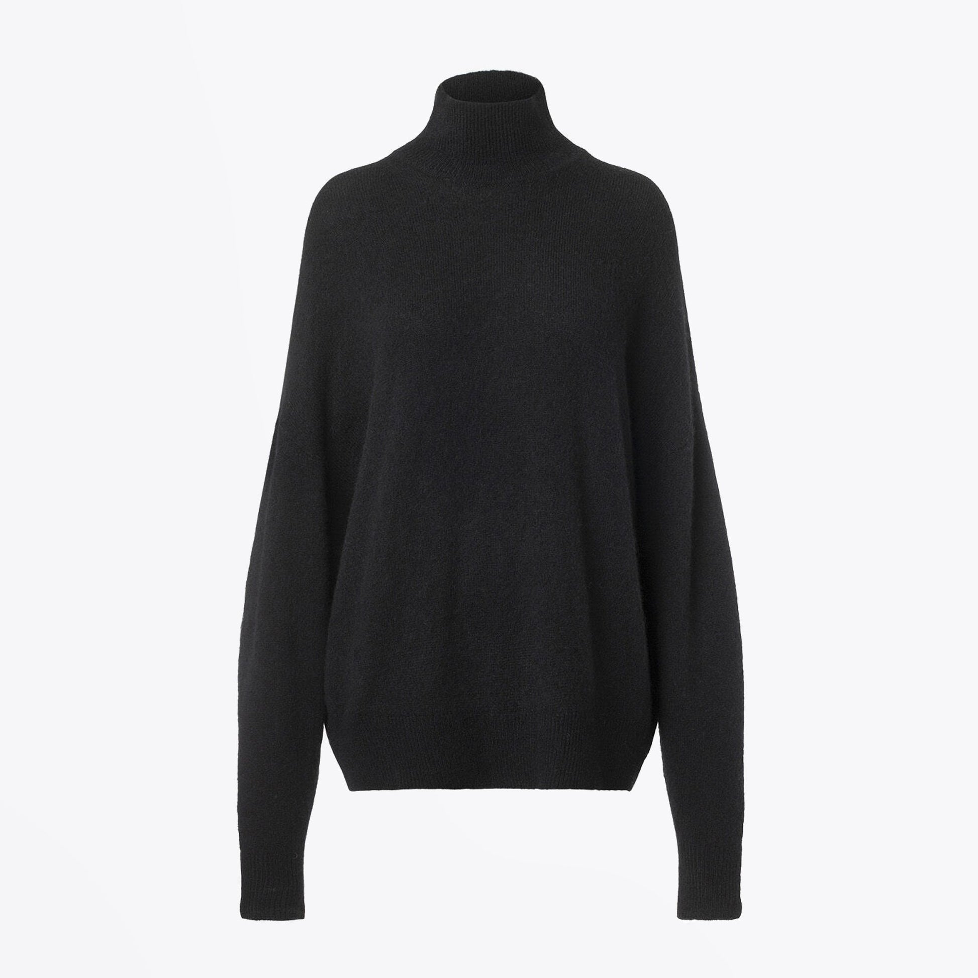 Samsoe Wool/Alpaca Blend Turtleneck Pullover - Black