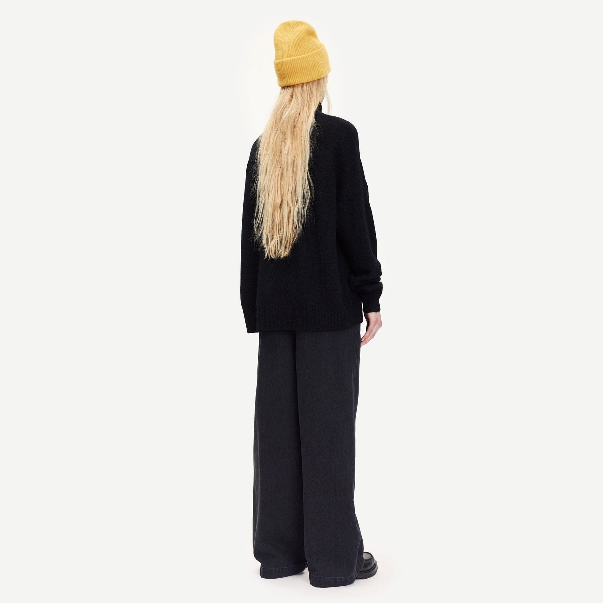 Samsoe Wool/Alpaca Blend Turtleneck Pullover - Black
